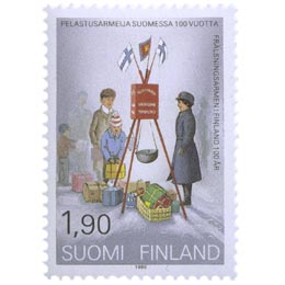 Pelastusarmeija Suomessa 100 vuotta  postimerkki 1