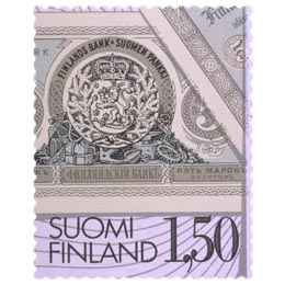 100 vuotta suomalaista setelipainatusta  postimerkki 1
