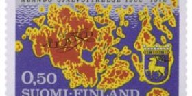 Ahvenanmaan itsehallinto 50 vuotta  postimerkki 0