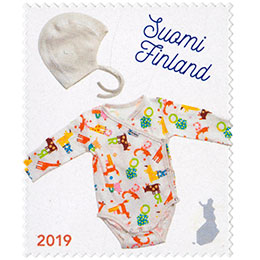 Äitiyspakkaus - Body ja myssy postimerkki kotimaa ikimerkki
