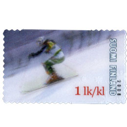 Alppihiihtoa - Tanja Poutiainen  postimerkki