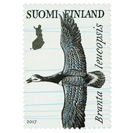 Arktika - Valkoposkihanhi  postimerkki kotimaa ikimerkki