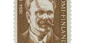 E.N. Setälän syntymästä 100 vuotta ruskea postimerkki 0