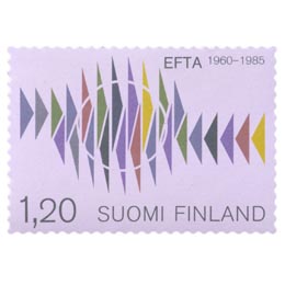 EFTA 25 vuotta  postimerkki 1