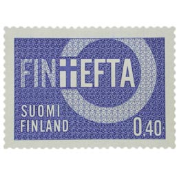EFTA sininen postimerkki 0