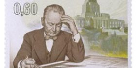 Eliel Saarisen syntymästä 100 vuotta  postimerkki 0