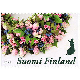 Floraalista taidetta - Kranssi postimerkki kotimaa ikimerkki