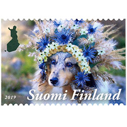 Floraalista taidetta - Kukkapäähine  postimerkki kotimaa ikimerkki