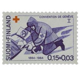 Geneven sopimus 100 vuotta violetinsininen postimerkki 0