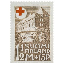 Hämeen linna ruskea postimerkki 1