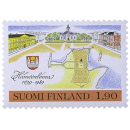 Hämeenlinna 350 vuotta  postimerkki 1