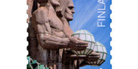 Helsingin rautatieasema 100 vuotta - Lyhdynkantajat  postimerkki kotimaa ikimerkki