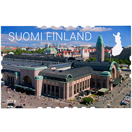 Helsingin rautatieasema 100 vuotta postimerkki kotimaa ikimerkki