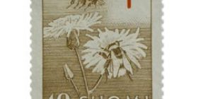 Hyönteisiä - Kimalainen kellanoliivi postimerkki 10 markka