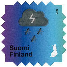 Ilmastonmuutos - Talvien lämpeneminen postimerkki kotimaa ikimerkki