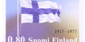 Itsenäinen Suomi 60 vuotta  postimerkki 0