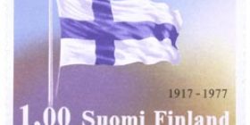 Itsenäinen Suomi 60 vuotta  postimerkki 1 markka