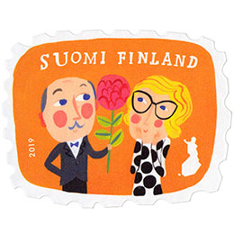 Jaettu ilo - Rakkaudentunnustus  postimerkki kotimaa ikimerkki