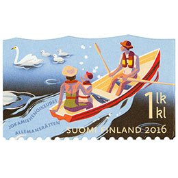 Jokamiehenoikeudet - Soutu  postimerkki 1 luokka
