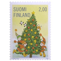 Joulukuusi  postimerkki 2 markka