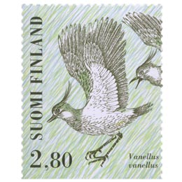 Kahlaajalintuja - Töyhtöhyyppä  postimerkki 2