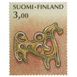 Kalevala - Hevossolki  postimerkki 3 markka