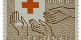Kansainvälinen Punainen Risti 100 vuotta ruskea postimerkki 0