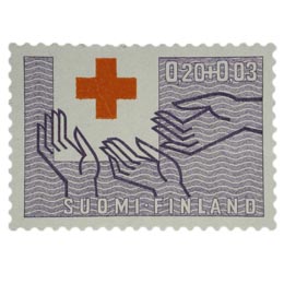 Kansainvälinen Punainen Risti 100 vuotta violetti postimerkki 0
