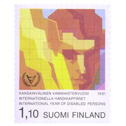 Kansainvälinen vammaisten vuosi  postimerkki 1