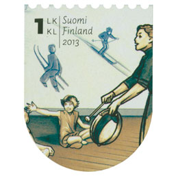 Kansakoulusta Pisaan - Koululiikunta  postimerkki 1 luokka
