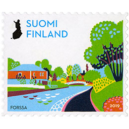 Kaupunkipuistoja III - Forssa  postimerkki kotimaa ikimerkki