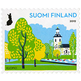 Kaupunkipuistoja III - Kuopio  postimerkki kotimaa ikimerkki