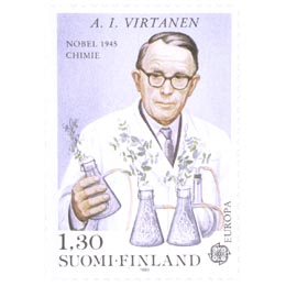 Kemisti  A. I. Virtanen  postimerkki 1