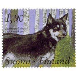 Kenneltoiminta 100 vuotta - Lapinporokoira  postimerkki 1