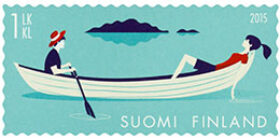 Kesäfiilis - Soutelu  postimerkki 1 luokka