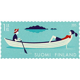 Kesäfiilis - Soutelu  postimerkki 1 luokka