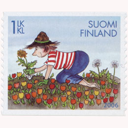 Kesäloma - Puutarhanhoito  postimerkki 1 luokka