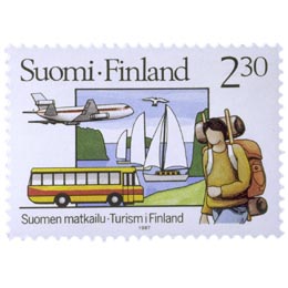 Kesämatkailu  postimerkki 2