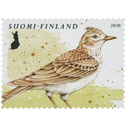 Kevätlorulinnut - Kiuru  postimerkki kotimaa ikimerkki