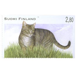 Kissoja - maatiais- eli kotikissa  postimerkki 2