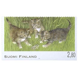 Kissoja - maatiaiskissan pentuja  postimerkki 2