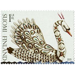 Kultajoutsen  postimerkki 1 luokka