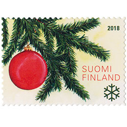 Kun joulu on  postimerkki joulutervehdys ikimerkki