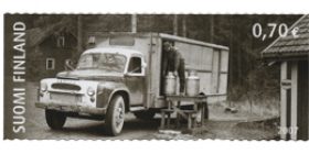 Kuorma-autoliikennettä - Maitoauto  postimerkki 0