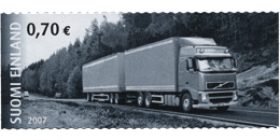 Kuorma-autoliikennettä - Tavaraliikenne  postimerkki 0