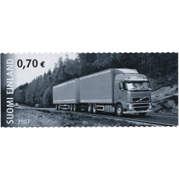 Kuorma-autoliikennettä - Tavaraliikenne  postimerkki 0