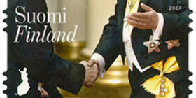 Linnan juhlat - Kättely  postimerkki kotimaa ikimerkki