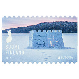 Linnat - Lumilinna  postimerkki kotimaa ikimerkki