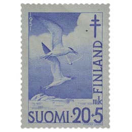 Lintuja - Räyskä vaaleansininen postimerkki 20 markka
