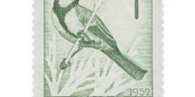 Lintuja - Talitiainen vihreä postimerkki 10 markka